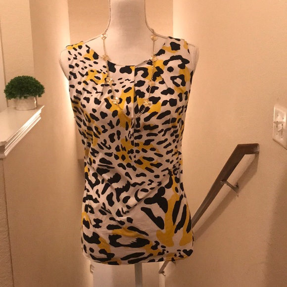 Worthington Tops - Worthington Animal Print Sleeveless Layering Top
